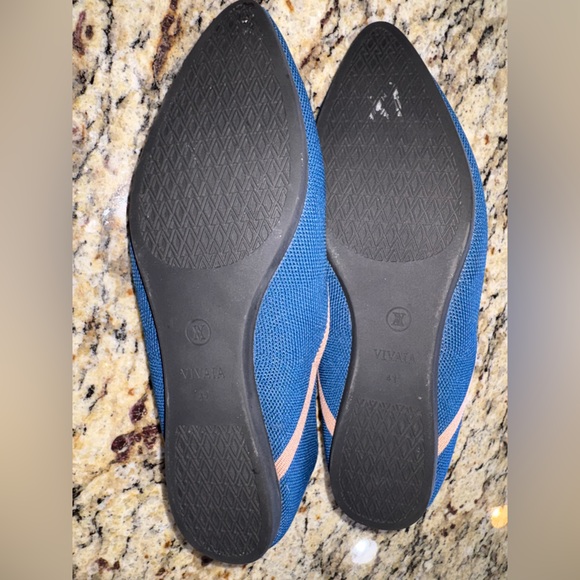 VIVAIA Knit Pointed-Toe Flats Blue & Blush EU 41 | US 10–10.5 - Picture 7 of 7